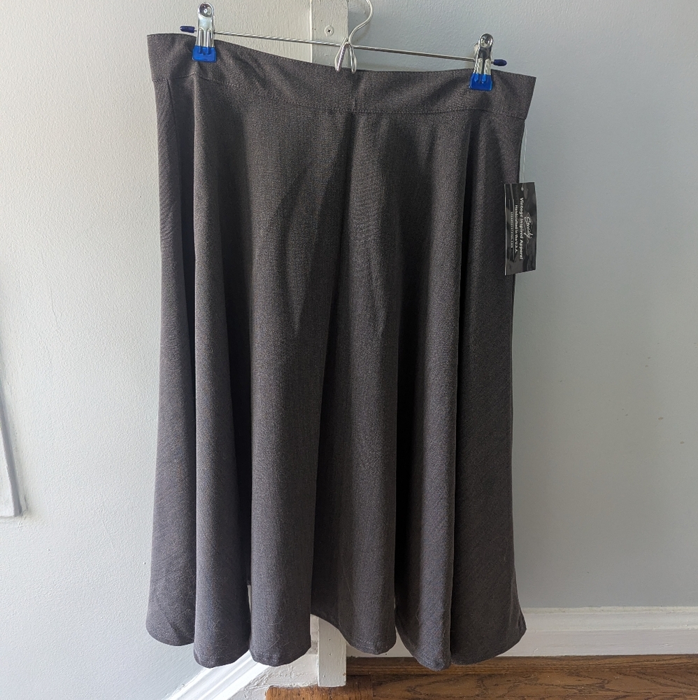 RockSteady Charcoal Gray A Line Skirt - Picture 2 of 6